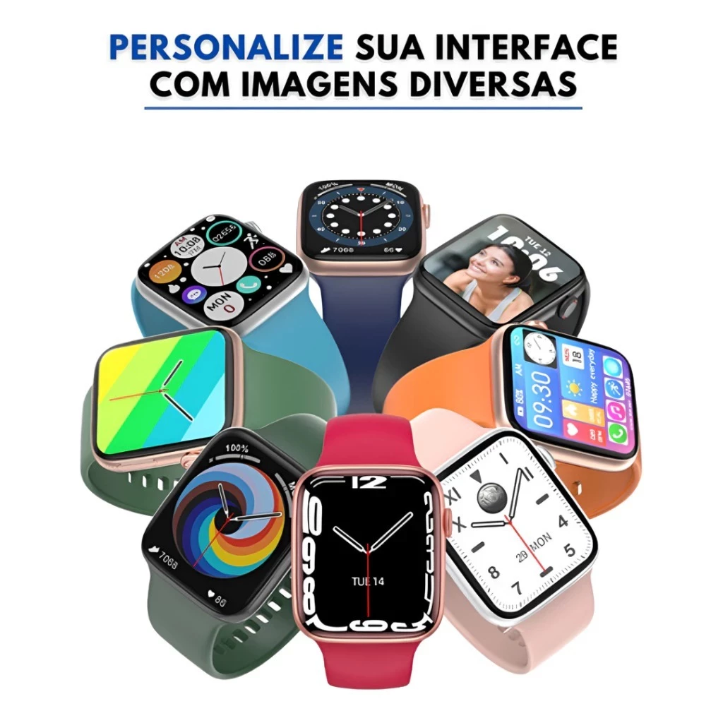 Smartwatch K10 Ultra Mini 41mm – Série 9, Display HD, Saúde, Esportes e 2 Pulseiras